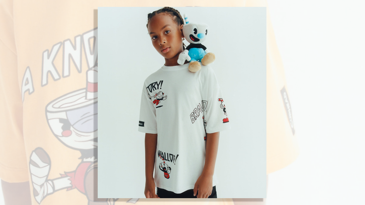 T-shirts and shorts from the Zara Cuphead collection. T-shirts and shorts from the Zara Cuphead collection.