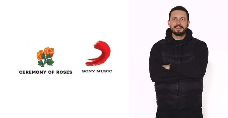 Sony Music logo alongside the Ceremony of Roses founder, Brad Scoffern Sony Music logo alongside the Ceremony of Roses founder, Brad Scoffern