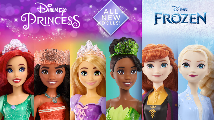Disney Princess and Disney “Frozen” dolls.