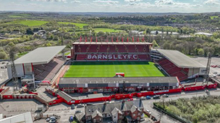 Oakwell Stadium, Barnsley FC's home pitch. 