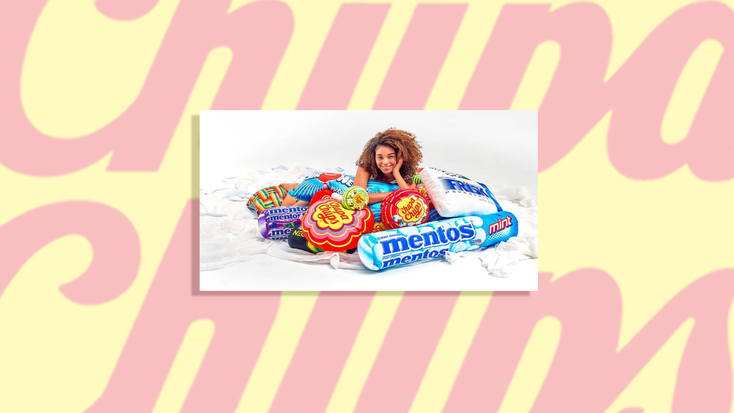 Branded Mentos and Chupa Chups products. Branded Mentos and Chupa Chups products.