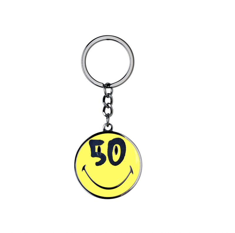 Smiley 50th Anniversary Keychain by Pintrill.