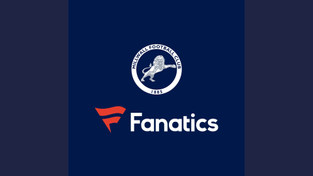 Millwall FC logo and the Fanatics logo, respectively.