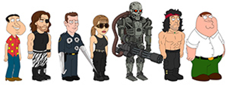 Terminator Plays with ‘Family Guy’ Terminator Plays with ‘Family Guy’