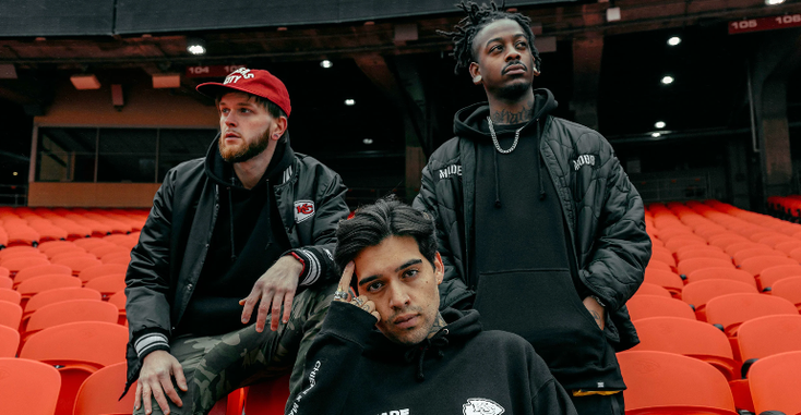 Models wearing the KC Chiefs collaboration with local brand Made Mobb Models wearing the KC Chiefs collaboration with local brand Made Mobb