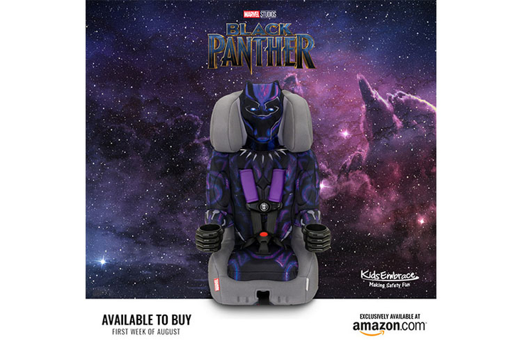 Black Panther Straps into Child Safety Gear