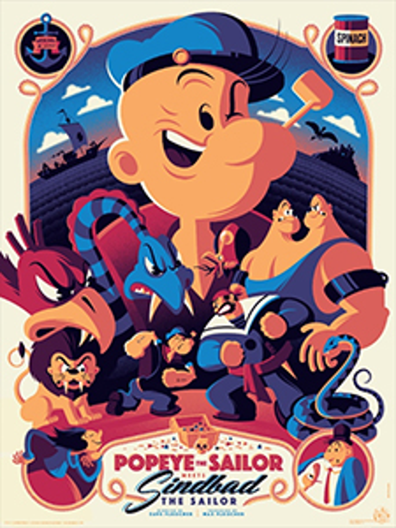 Dark Hall Releases Popeye Print | License Global Dark Hall Releases Popeye Print | License Global