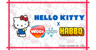 Hello Kitty in a promotional image for Habbo
