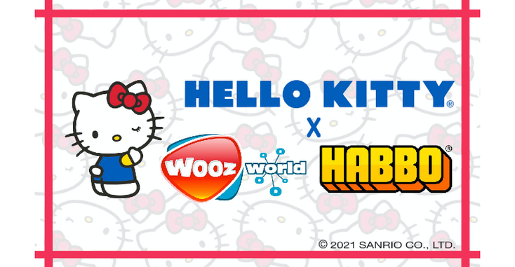 Hello Kitty in a promotional image for Habbo Hello Kitty in a promotional image for Habbo