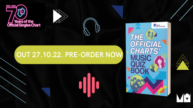 Cover for “The Official Charts’ Music Quiz Book: Put Your Chart Music Knowledge to the Test!”