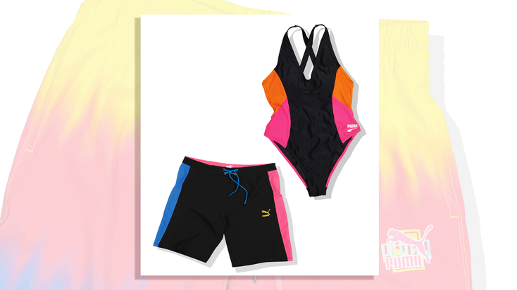 Swimwear from the new partnership between PUMA and United Legwear & Apparel Co. Swimwear from the new partnership between PUMA and United Legwear & Apparel Co.