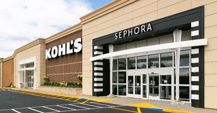 A brick-and-mortar storefront for Kohl's, complete with a separate storefront for Sephora