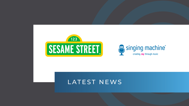 Sesame Workshop and Singing Machine logos, respectively. Sesame Workshop and Singing Machine logos, respectively.
