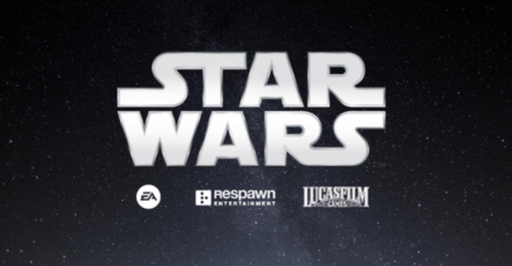 The EA, Respawn Entertainment and LucasFilm logos underneath the "Star Wars" logo