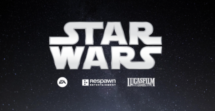 The EA, Respawn Entertainment and LucasFilm logos underneath the "Star Wars" logo The EA, Respawn Entertainment and LucasFilm logos underneath the "Star Wars" logo