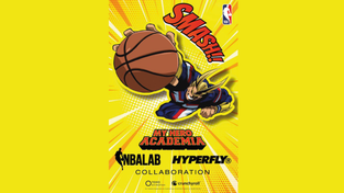 Promotional image for “My Hero Academia” merch for NBA fans.