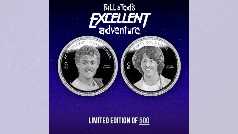 “Bill and Ted’s Excellent Adventure” silver coins, The Chive.