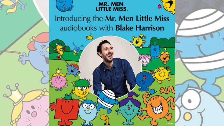 Blake Harrison surrounded by Mr. Men Little Miss characters. Blake Harrison surrounded by Mr. Men Little Miss characters.