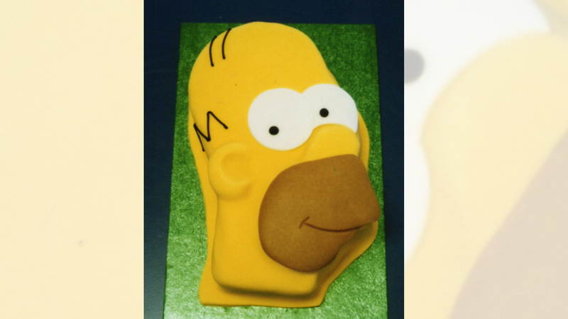 Finsbury Homer Simpson cake. Finsbury Homer Simpson cake.