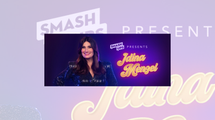 Promotional image for the Idina Menzel SmashUp video ecard.
