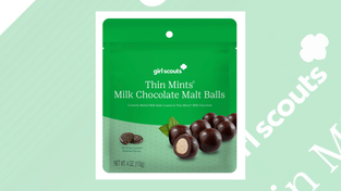 Thin Mint Milk Chocolate Malt Balls.