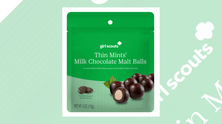 Thin Mint Milk Chocolate Malt Balls. Thin Mint Milk Chocolate Malt Balls.