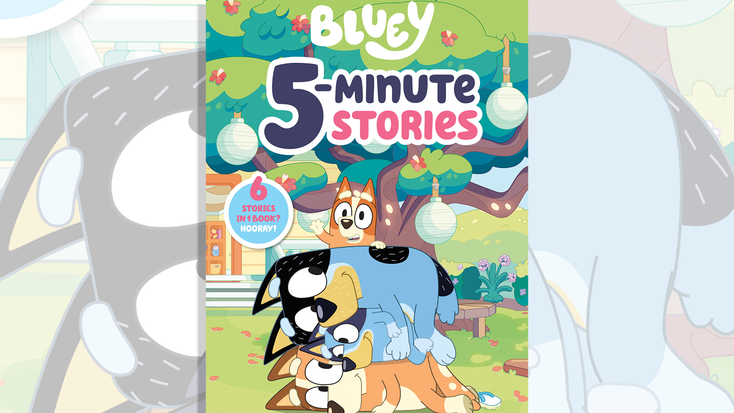 Cover for "Bluey 5-Minute Stories." Cover for "Bluey 5-Minute Stories."