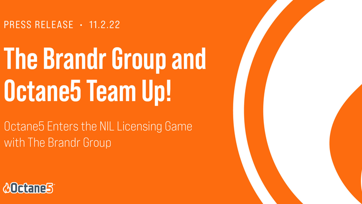 Promotional image for the new partnership between Octane5 and The Brandr Group.
