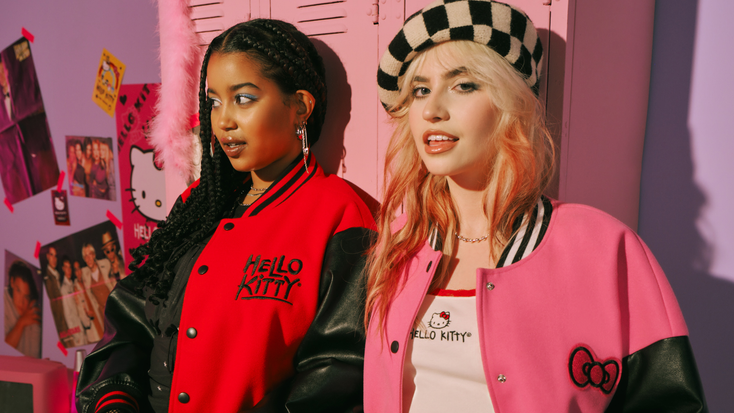 Models wearing apparel from the Hello Kitty x Forever 21 collaboration.