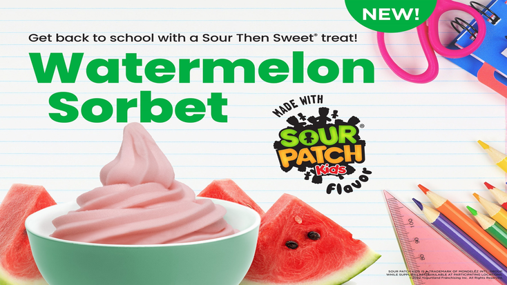 Watermelon sorbet from Yogurtland. Watermelon sorbet from Yogurtland.