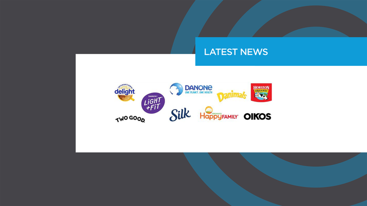 Logos for the Danone North America portfolio of brands.