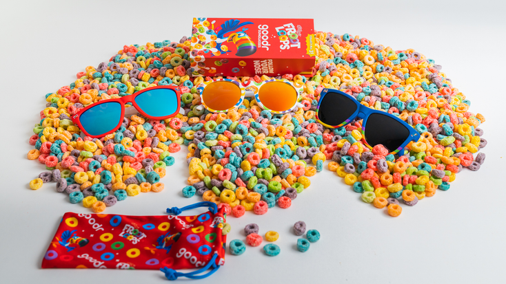 Froot Loops sunglasses.