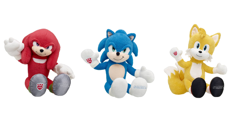 sonic the hedgehog plush build a bear