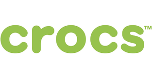 The crocs logo in green font with a white background, stylized in all lowercase