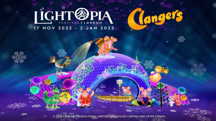 Promotional image for Lightopia x “Clangers.”