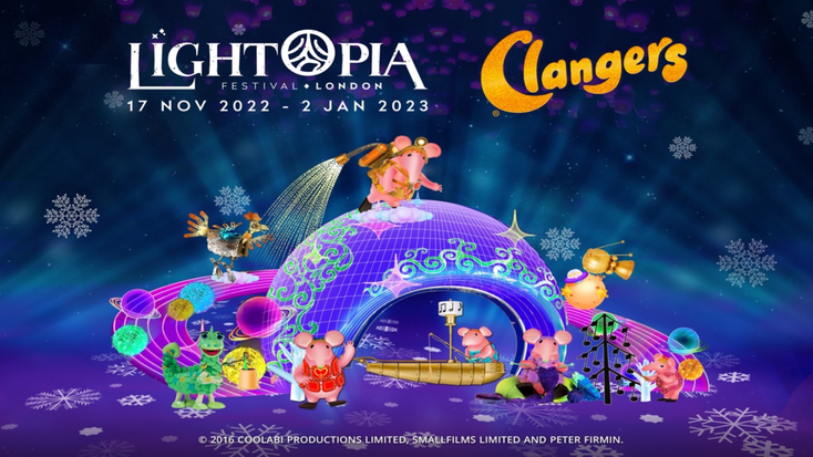 Promotional image for Lightopia x “Clangers.” Promotional image for Lightopia x “Clangers.”