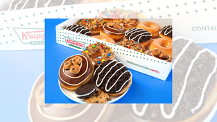The three new Krispy Kreme donuts. 