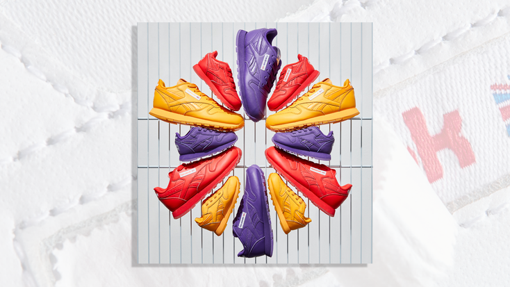 The women’s Classic Leather SP in Orange, Grape and Cherry.