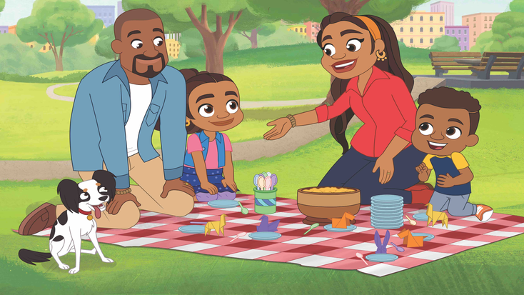 Promotional image for "Alma's Way," featuring Alma and her family. Promotional image for "Alma's Way," featuring Alma and her family.