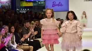 Models on the Barbie catwalk during Day 1 of BLE.