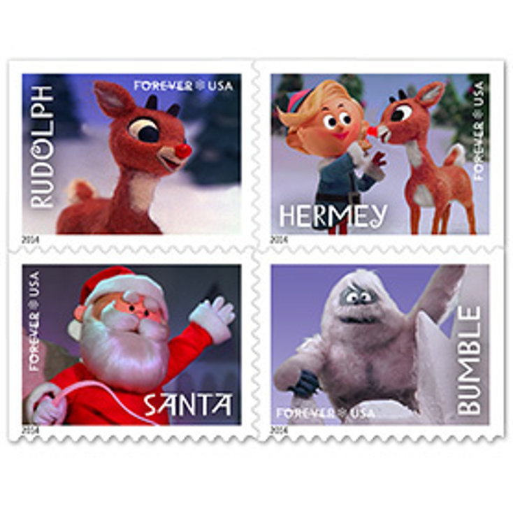 Rudolph Lands on Forever Stamps