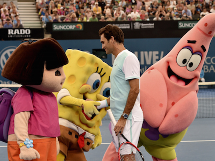 Nick Characters Turn Out for Tennis in Oz Nick Characters Turn Out for Tennis in Oz
