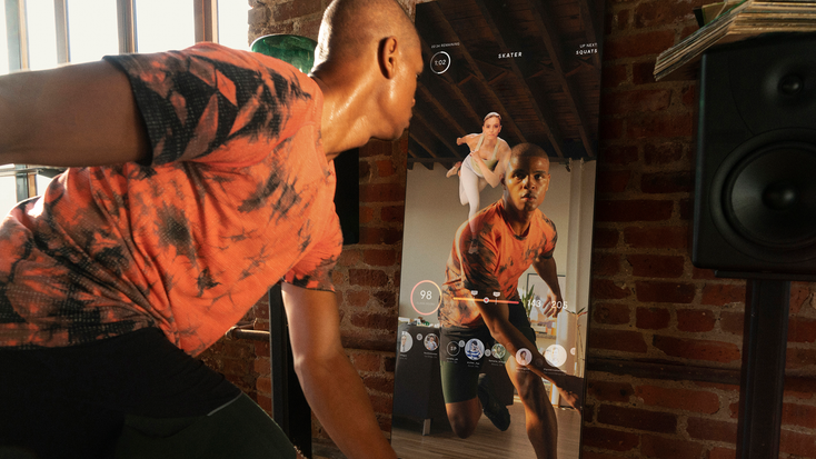 Model exercising using the Lululemon Mirror. Model exercising using the Lululemon Mirror.