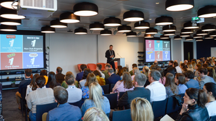 Jon Spalding, head, consumer products, Mattel, speaking at Licensing for Retail Day 2023