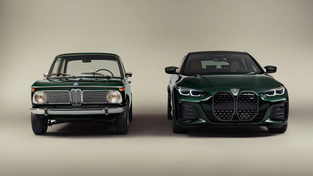 The 1972 BMW 1602 Elektro and BMW i4 M50 by Kith.