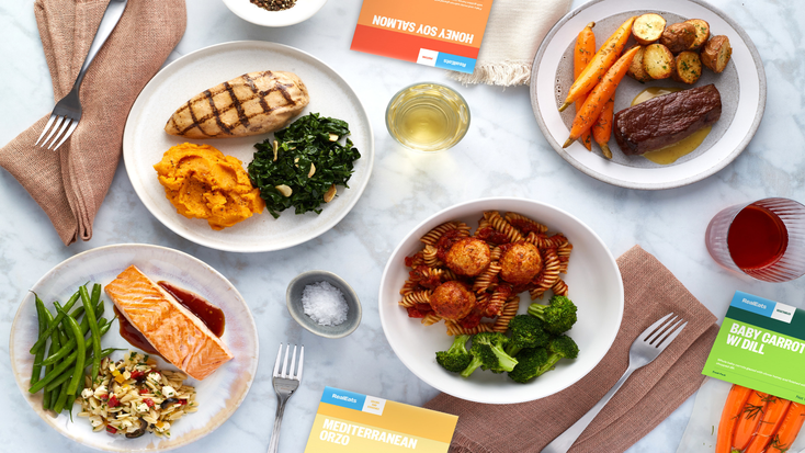 GNC and RealEats meals, featuring healthy options for turkey breast, salmon, chicken and more.