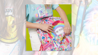 The unicorns and rainbows-themed backpack from the Highlights Back-to-School collection.