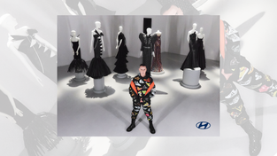 Jeremy Scott with his Re:Style collection. 