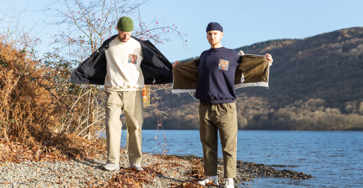 The new heavyweight crewneck from Working Class Heroes and Armor Lux, featuring a tye-dye chest pocket. 