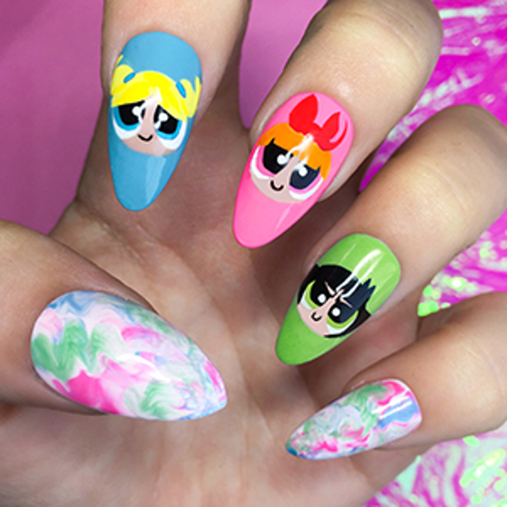London Nail Salon Highlights 'Powerpuff Girls' London Nail Salon Highlights 'Powerpuff Girls'